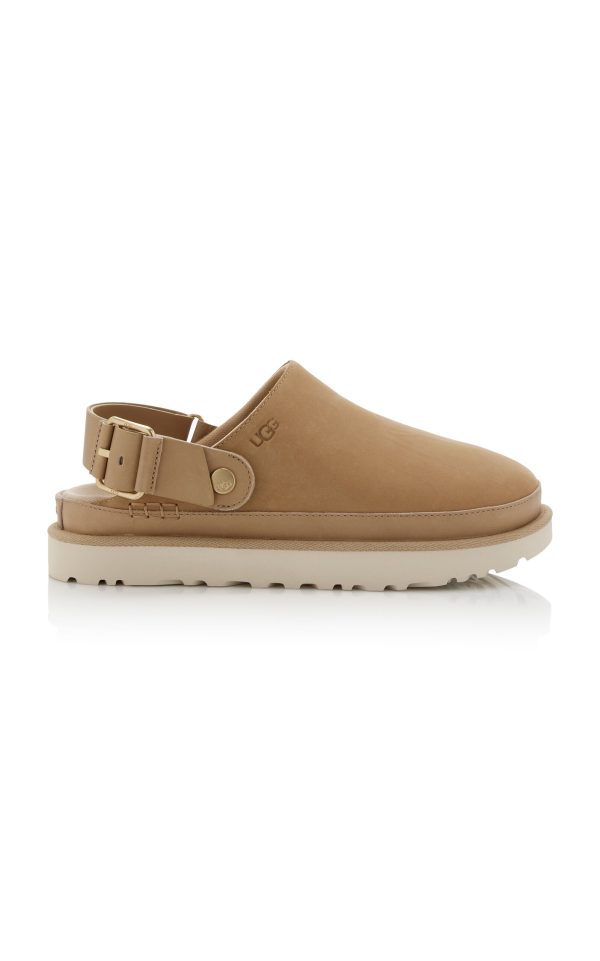 UGG - Goldenstar Villa Suede Clogs - Tan - US 8 - Moda Operandi