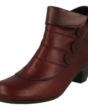 (UK 3.5, Red) Ladies Rieker Ankle Boots 70562