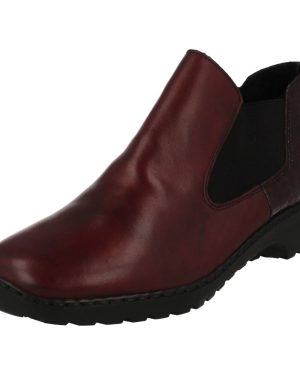 (UK 3.5, Red) Ladies Rieker Warmlined Ankle Boots L6090