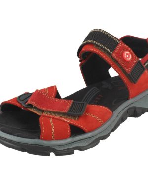 (UK 4, Red) Ladies Rieker Sport Sandals 68851