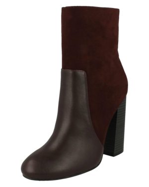(UK 5, Burgundy (Red)) Ladies Anne Michelle High Ankle Boots