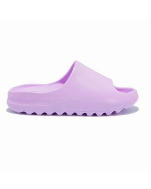 (UK 6 / EU 39 / US 8, Purple) Ladies Slip On Slide EVA Comfort Sliders Sandals