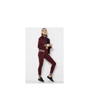 (UK8) Womens adidas Trefoil Activewear Tights Maroon