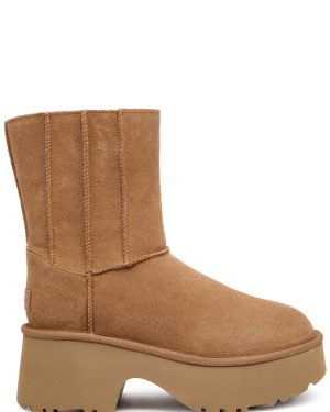 Ugg Classic Twin Seam Suede Platform Ankle Boots - Tan - 8 (IT39/ UK6)