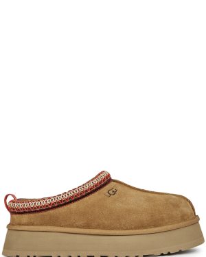 Ugg Tazz Suede Platform Mules - Tan - 8