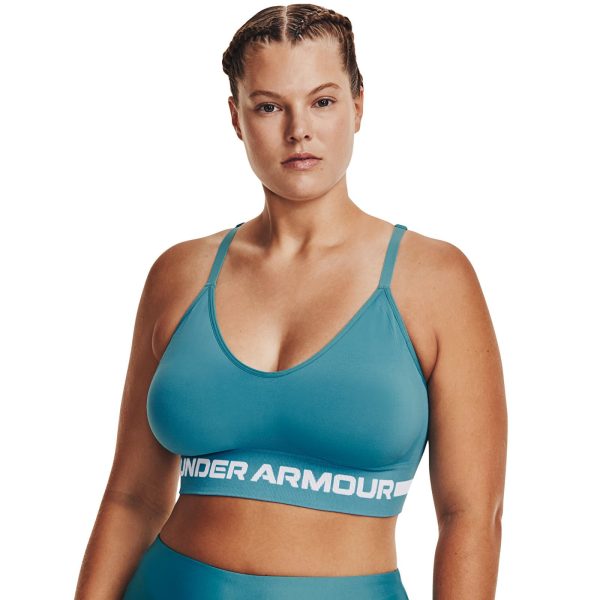 Under Armour Seamless Low Long Bra Blue S