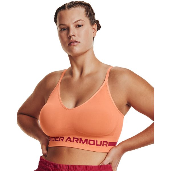 Under Armour Seamless Low Long Bra Orange XS