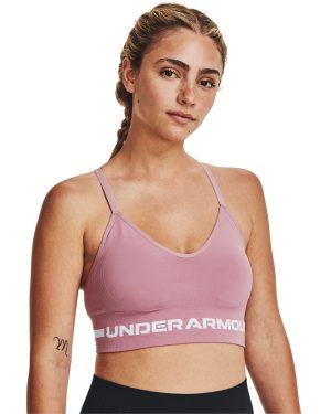 Under Armour Seamless Low Long Bra Pink XS
