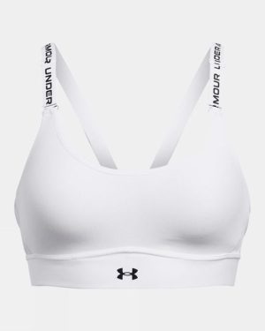 Under Armour Womens UA Infinity 2.0 Mid Sports Bra - White S (A-C)