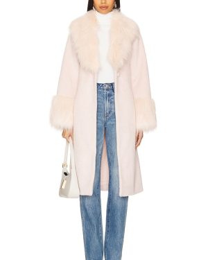 Unreal Fur Faux Fur Paris Coat in Blush. Size M, S, XS.