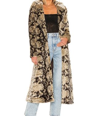 Unreal Fur Madam Grace Faux Fur Coat in Taupe. Size M, S, XS.