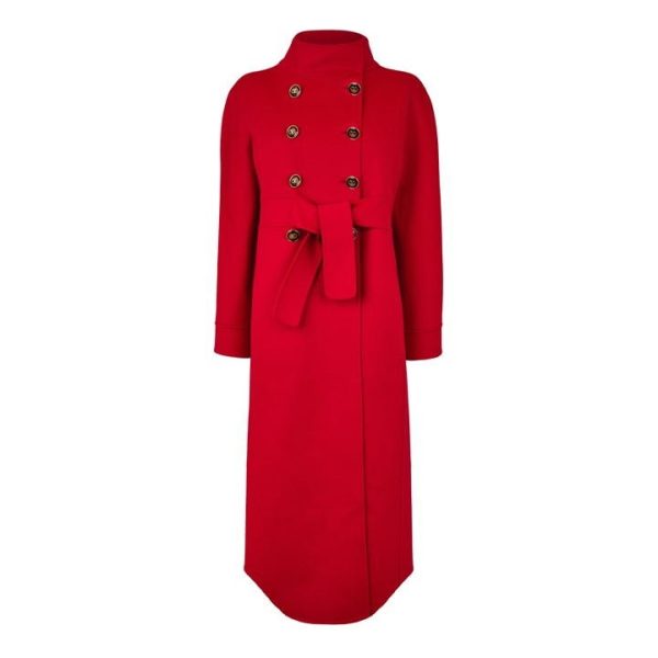 VALENTINO Duster Cashmere Coat - Red