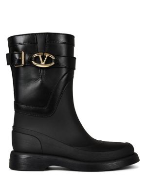 VALENTINO GARAVANI Vlogo Ankle Boots - Black