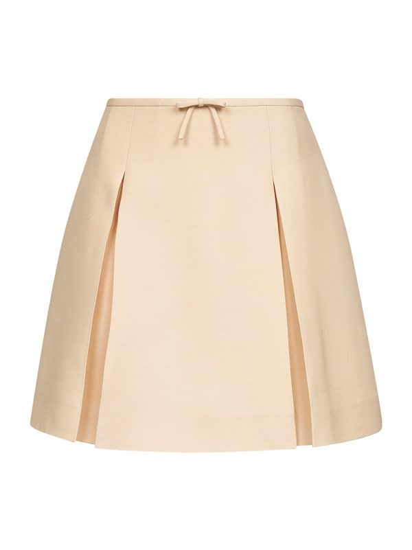 VALENTINO | Ivory Crepe Couture mini skirt | Women | 42
