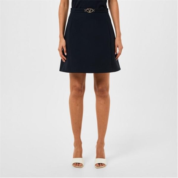 VALENTINO Vlogo A-Line Mini Skirt - Blue
