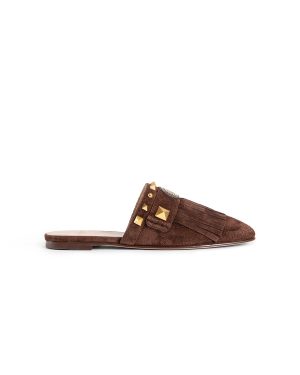 VALENTINO WOMAN BROWN MULES