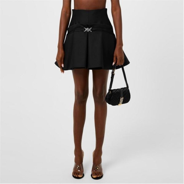 VERSACE Medusa '95 Box-Pleat Mini Skirt - Black