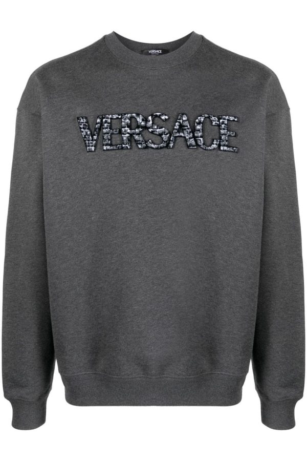 VERSACE VINTAGE BRANDING SWEATSHIRT Size: S, colour: CHARCOAL