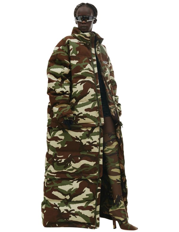 VETEMENTS Camouflage Maxi Padded Coat