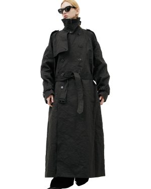 VETEMENTS Double-breasted trench coat with belt