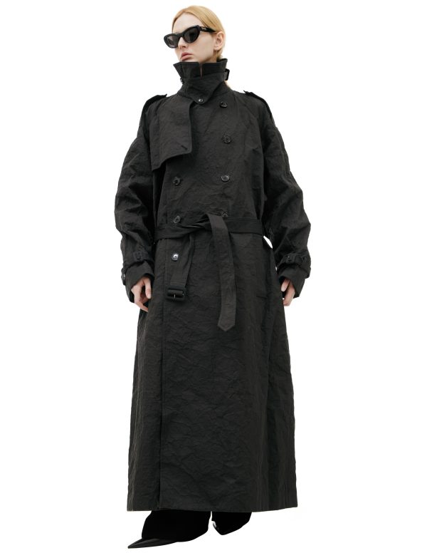 VETEMENTS Double-breasted trench coat with belt