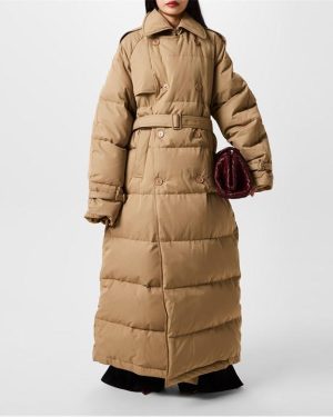 VETEMENTS Puffer Trench Coat - Beige