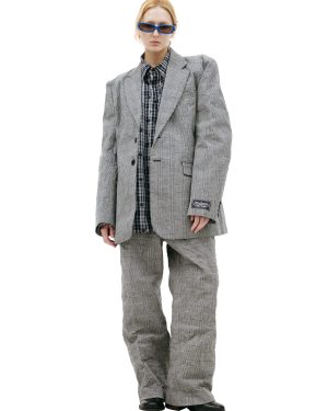 VETEMENTS Single-breasted plaid jacket