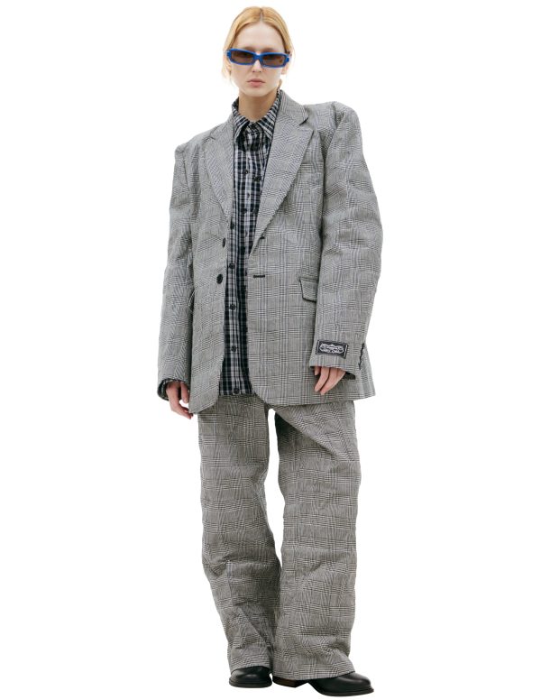 VETEMENTS Single-breasted plaid jacket