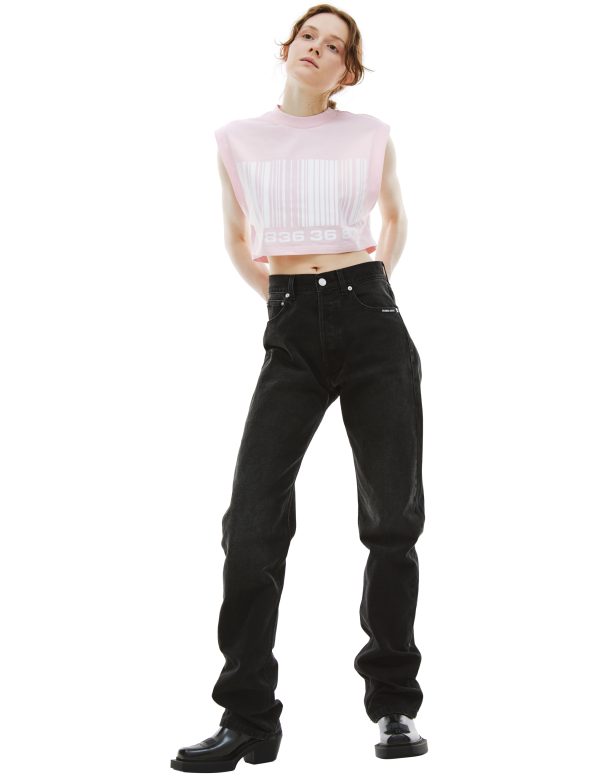 VTMNTS Cropped Barcode Tank Top