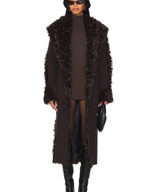 Vaillant Over Size Wrap Coat in Brown. Size 40.
