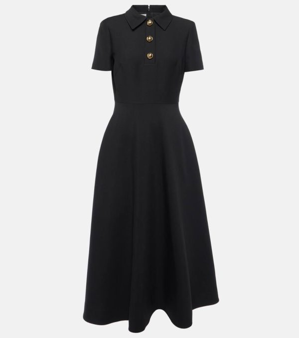 Valentino Crepe Couture A-line midi dress