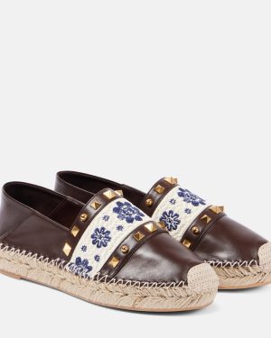 Valentino Garavani County Rockstud leather espadrilles
