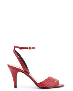 Valentino Garavani Red Leather Ladycrush Sandals