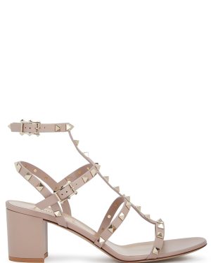Valentino Garavani Rockstud 60 Leather Sandals - Nude - 3