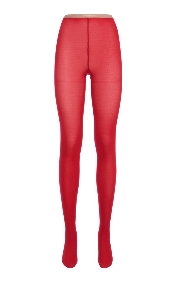 Valentino Garavani - Sheer Tights - Red - XS - Moda Operandi