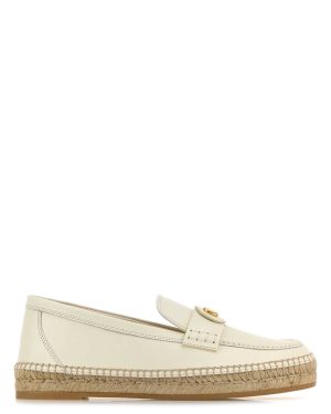 Valentino Garavani White Leather Vlogo Signature Espadrilles