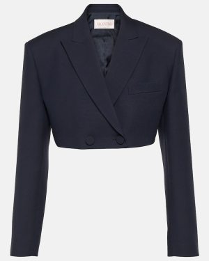 Valentino Giacca Crepe Couture cropped blazer