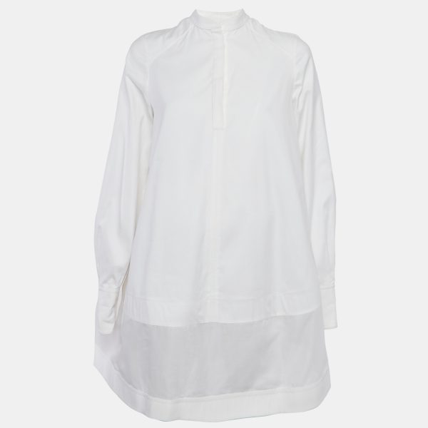 Valentino Le Blanc White Cotton Tie Detail Mini Dress S