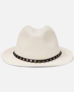 Valentino Rockstud wool fedora