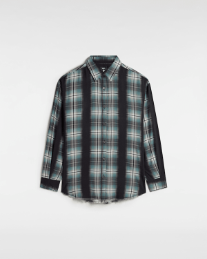 Vans - Gillian Plaid Button Down Shirt, Woman, Black, Size: XS