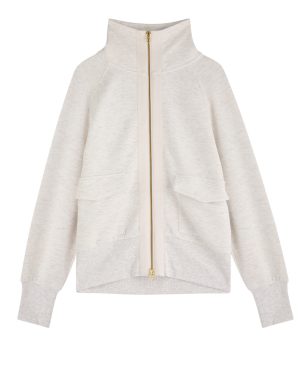 Varley Roxbury Stretch-jersey Sweatshirt - Ivory - Xxs (UK4 / Xxs)