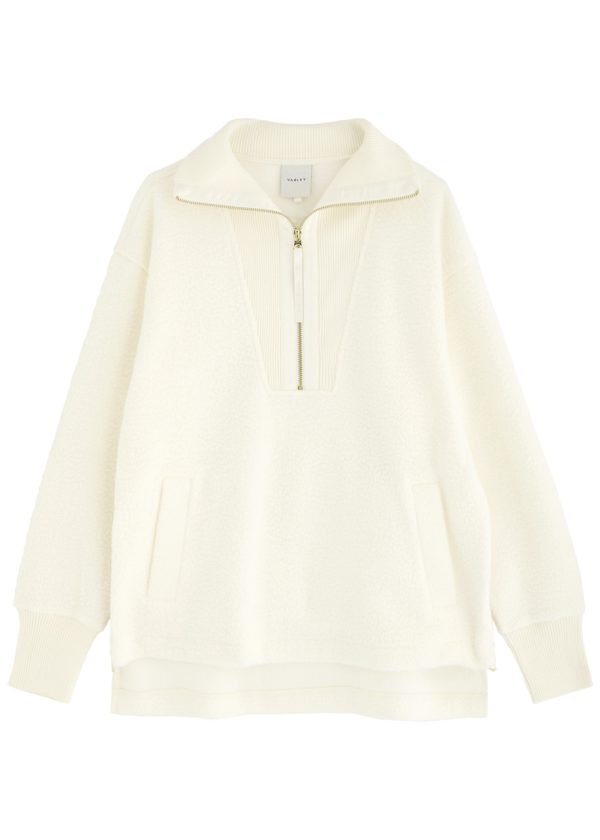 Varley Wallace Half-zip Fleece Sweatshirt - Cream - L (UK14 / L)
