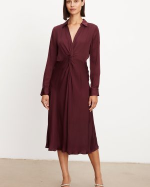 Velvet By Graham & Spencer Bettie Dress Malbec Size XL