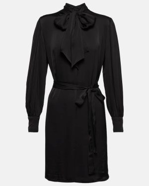 Velvet Evelyn satin shirt mini dress