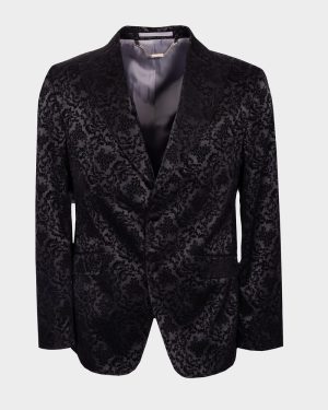 Velvet Flocking Blazer