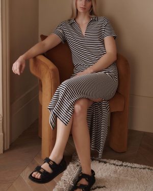 Velvet - Khan Dress in Navy