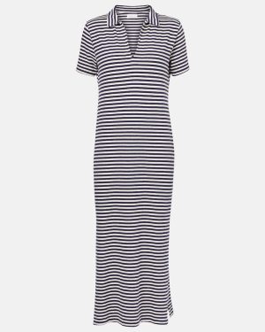 Velvet Khan striped cotton jersey midi dress
