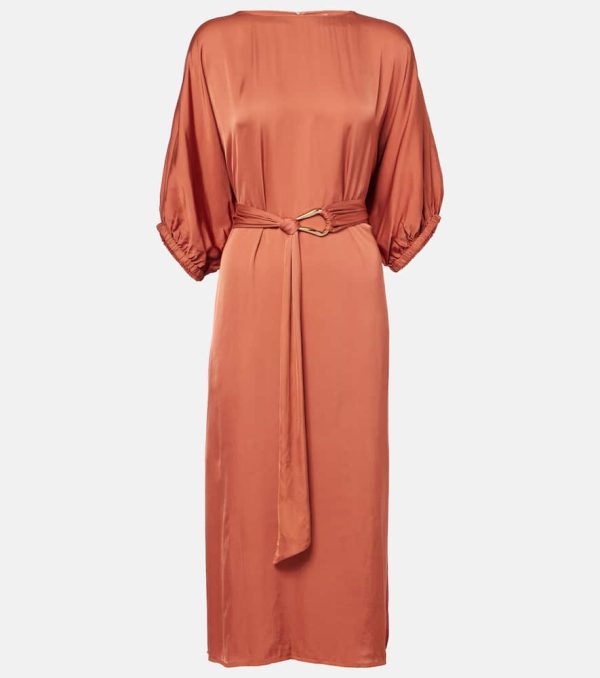 Velvet Laurel satin midi dress