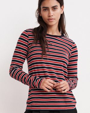 Velvet Tees Arty Knit Stripe Crew Neck Top Multi Size XL