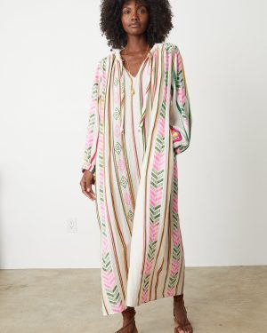 Velvet Tees Peyton Jacquard Dress In Multicolour - Size XL | 100% Cotton